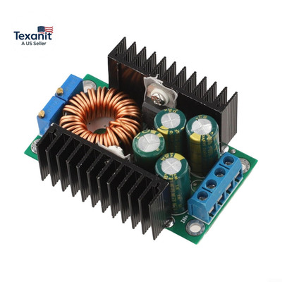 300W Adjustable DC-DC Buck Converter Module, 7-32V Input to 0.8-28V Output, 0.2-
