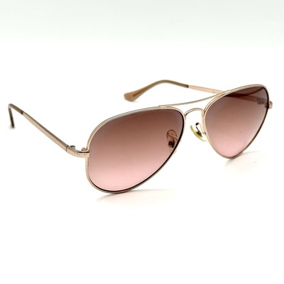 Ann Taylor Aviator Sunglasses 434505-C02 Gold Metal Frame Pink Gradient Lenses 