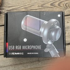 Gaming Microphone Freestanding Black, Coconise USB/RGB Lighting
