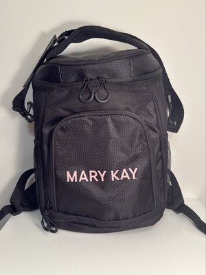 Mary Kay Insulated Cooler Backpack 6-Can Adjustable Shoulder Strap Black/Pink