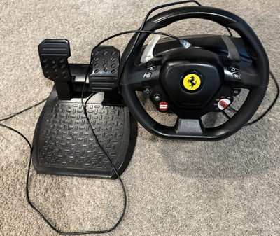 Thrustmaster Ferrari 458 Spider Racing Wheel Pedals Paddle Shifters Xbox 360 PS3