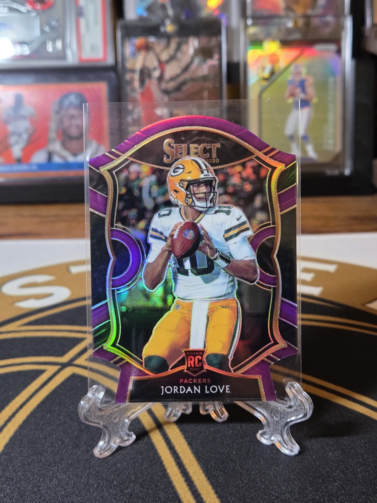 Jordan Love Panini Select #47 Purple Die Cut
