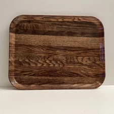 Camtray 18"x14" Tray 87-1 Cambro Polyester Woodgrain made in Calif. USA EUC