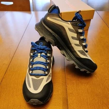MERRELL Men's MOAB Speed Trail Running Shoes Charcoal / Blue Size 8