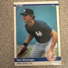 1984 Fleer Don Mattingly New York Yankees Rookie RC 