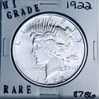 1922 P PEACE SILVER DOLLAR HI GRADE GENUINE U.S. MINT RARE COIN 8786