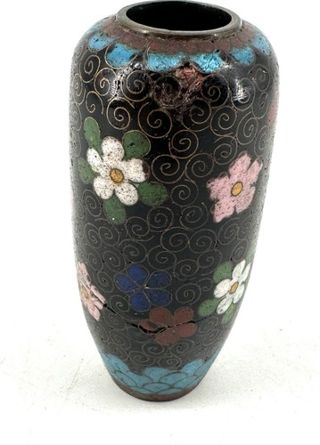 Mini Cloisonne Japonés Dos Jarrones Floral Y Pájaros (Ver Desc.) - Imagen 11 de 24