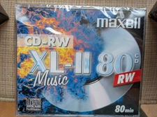 Maxell CD-RW XL-II Blank Rewritable Music Disc 80 Mins 1-4x Speed / Sealed New