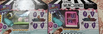 2 Disney Munchlings Mini Munch Green & Pink Blue Bottles  7 Pieces Ea NIB Scent