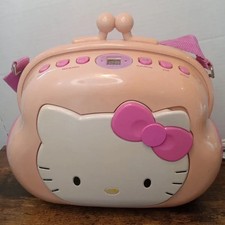 Vintage 2003 Hello Kitty KT2027 Pocketbook CD Player AM/FM Radio Boombox