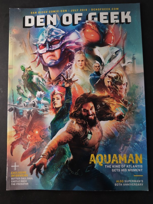 Den Of Geek 2018 SDCC Comic-Con Aqauman Jason Momoa movie  cover magazine