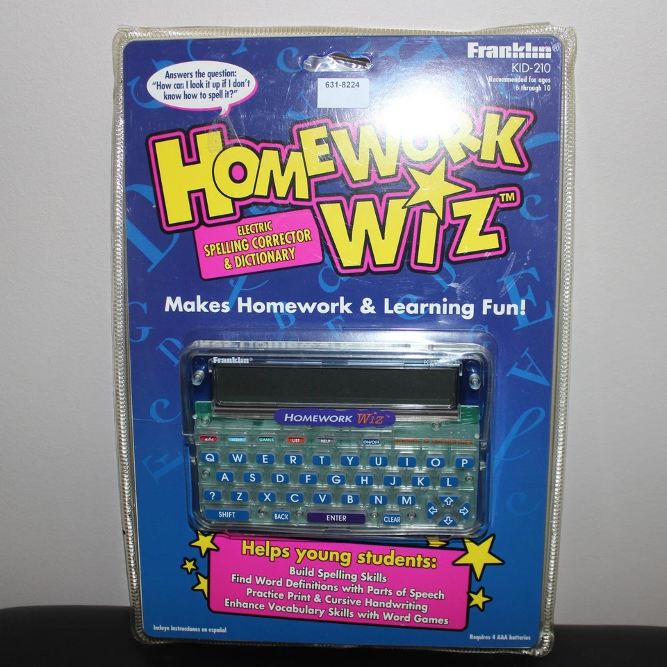 sealed 1997 Franklin Electronic HOMEWORK WIZ KID-210 Handheld Dictionary Speller - Image 2 of 4