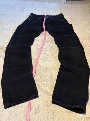 Levi s 501 Jeans, W28 L32, Schwarz, Relaxed Fit, Vintage Retro Style, Knopf