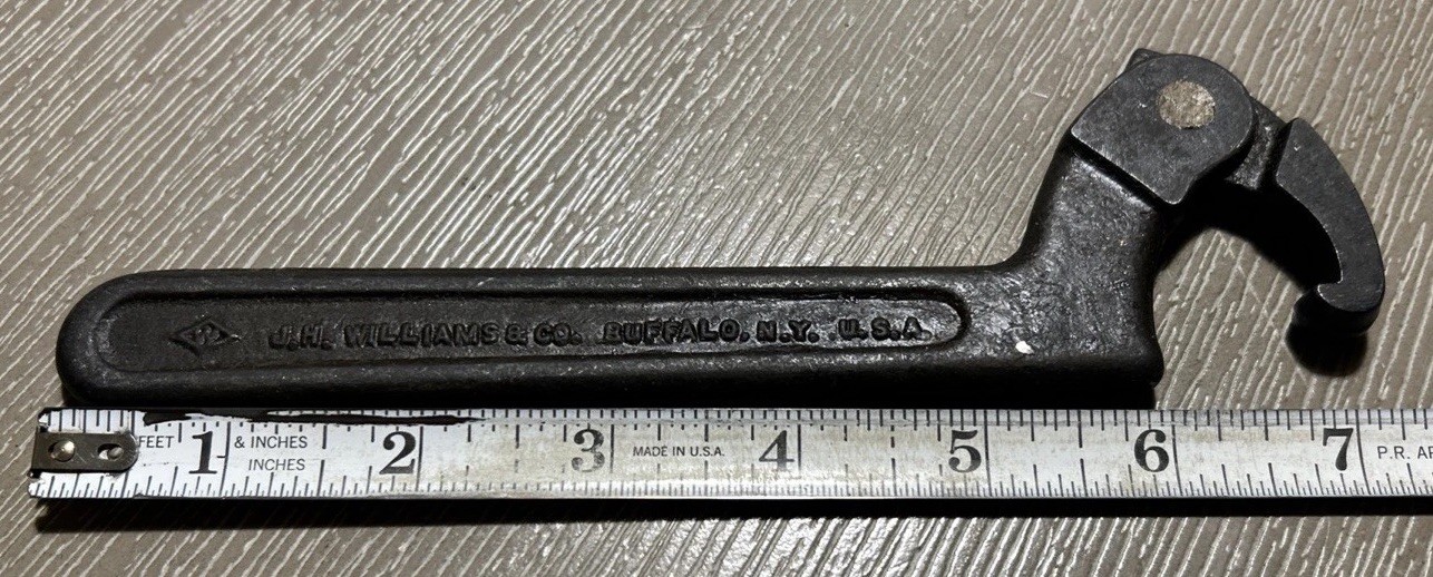 J.H Williams & Co. 472  Adjustable Spanner Wrench Made in USA