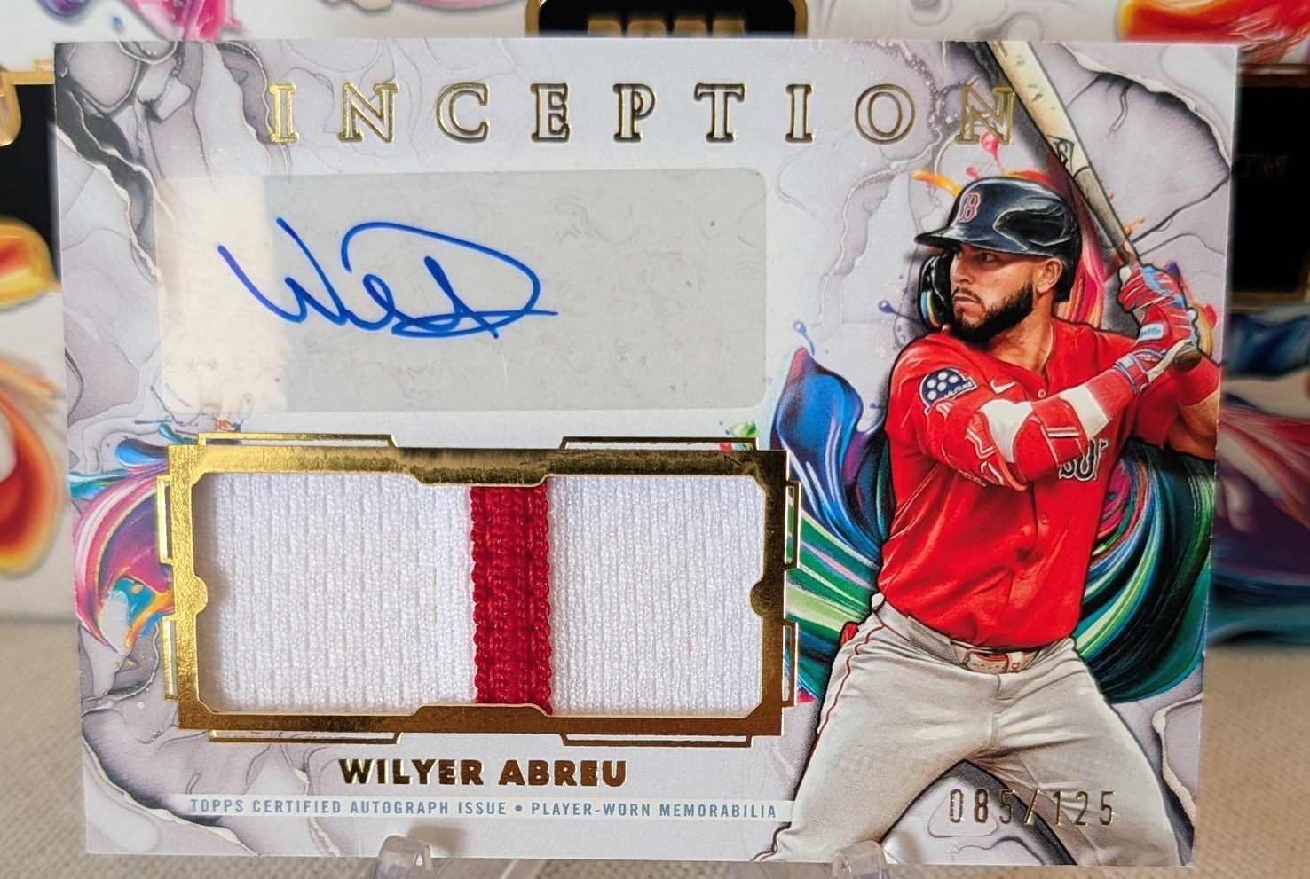 2025 Topps Inception Wilyer Abreu Autograph Patch /125 Red Sox IAPC-WA
