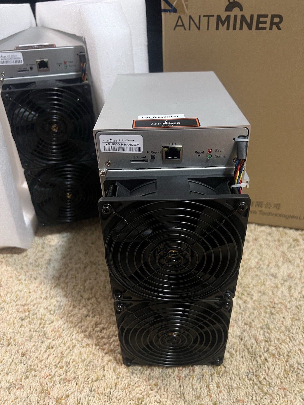 Bitmain Antminer Z15j 320ksol Zec Zcash Crypto Miner. 