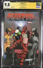 Deadpool  #1 Signed W/ Remark Mike Mayhew Studio Edition CGC 9.8 JSA 2024