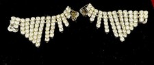 Vintage Shoe Clips Crystal Rhinestone w/11 Dangles that form "V" on Shoe1980's