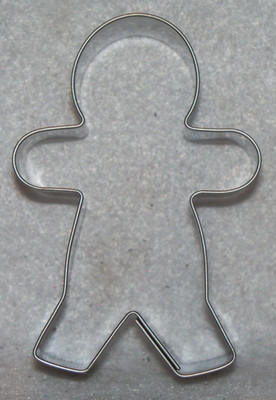 VINTAGE METAL CHRISTMAS GINGER BREAD MAN COOKIE CUTTER NEW THICK