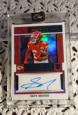 2022 Panini One - Day One Autos Skyy Moore 17/75 SP Blue 2023 Panini One Update