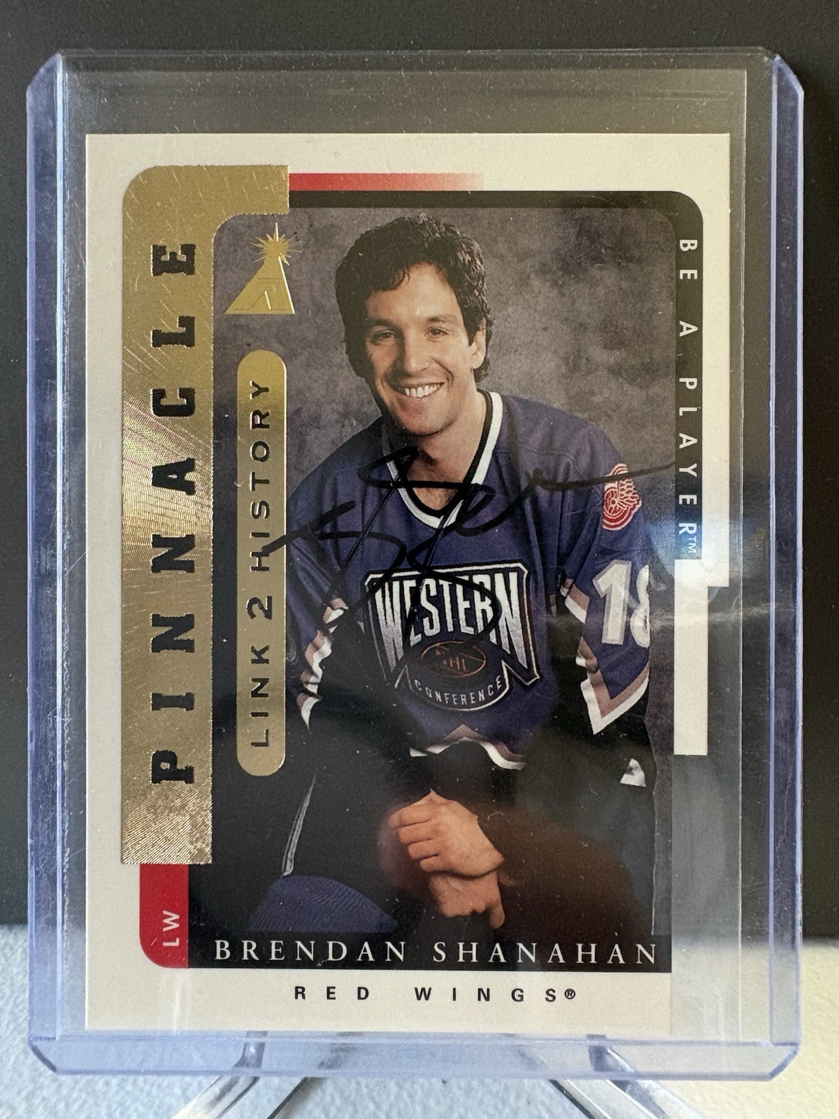 1996-97 Pinnacle Be a Player Brendan Shanahan Link 2 History Autograph