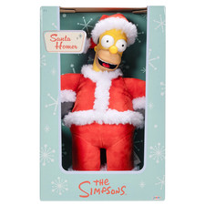 Santa Homer Plush 10" Roto-Plush The Simpsons Holiday Figure Jakks Pacific New