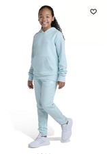 NWT adidas Big Girls' Fleece Pullover Hoodie and Jogger, 2-Piece Set L 14