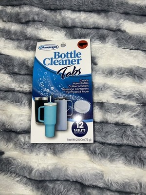 Bottle Cleaner Tablets 1pk 12pcs Cleans Water Bottles,Coffee/ Metal Tumblers-NEW