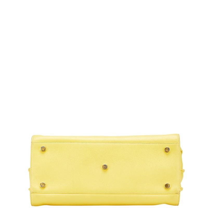 Borsa a mano Saint Laurent Sac De Jour tracolla 2WAY 324823 pelle gialla donna