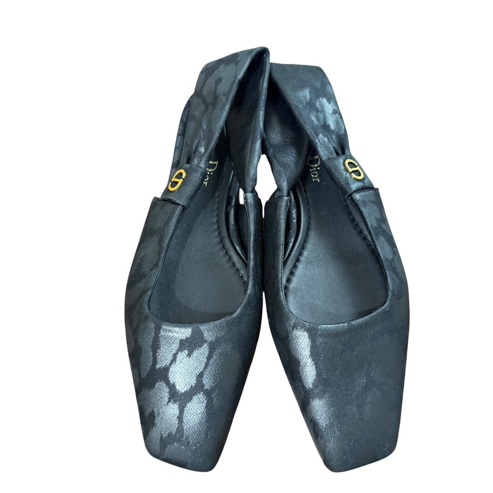 Christian Dior Leopard Pattern Slingback Flat Pum… - image 3