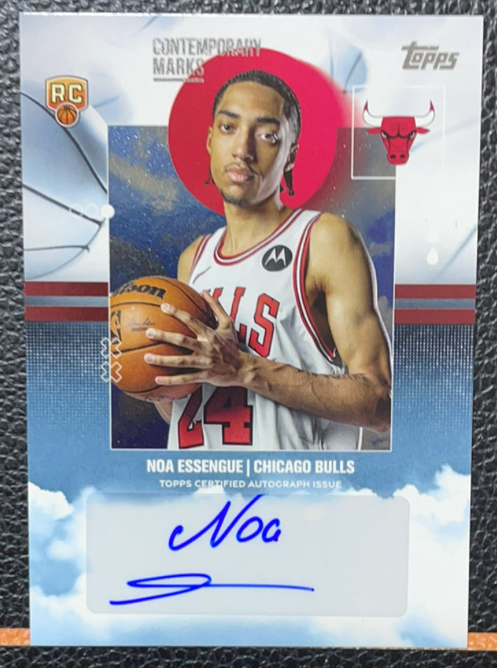 Noa Essengue 2025-26 Topps Basketball Auto Contemporary Marks RC Bulls #CM-NE
