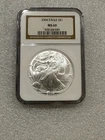 2004 SILVER EAGLE NGC MS 69  ~~ BROWN LABEL  ~~ NO SPOTS ~~ (X)