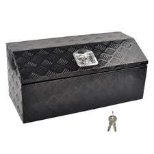 30"x13.2"x13.5" Aluminum Trailer Tongue Tool Box Toolbox Truck Bed Storage Black