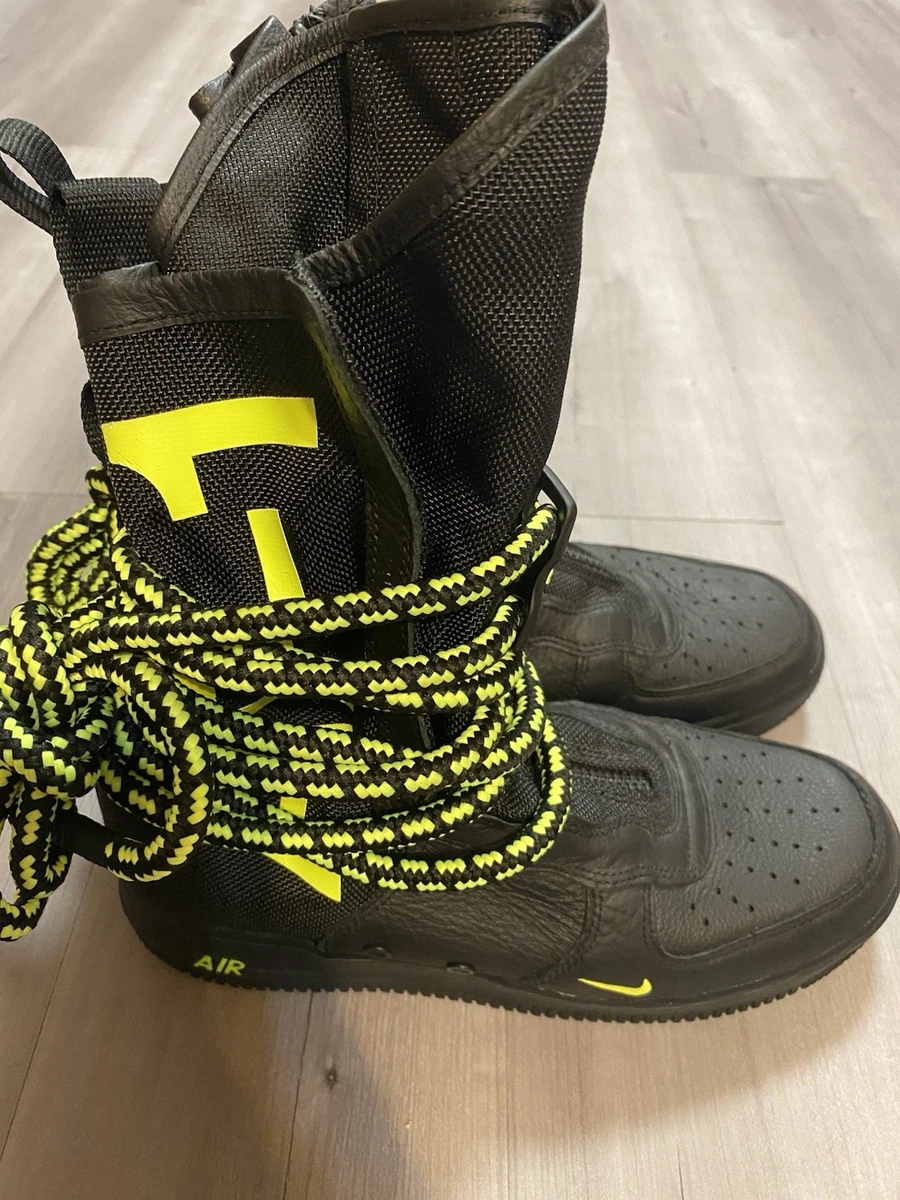 Nike SF Air Force 1 High Black Volt for Sale | Authenticity