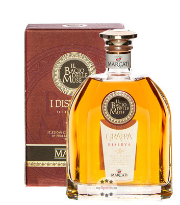 Marcati Grappa Riserva ''Il Bacio delle Muse'' / 40 % Vol. / 0,7 L Flasche in GP
