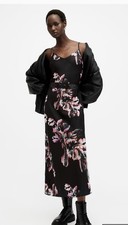AllSaints Bryony V-Neck Maxi Slip Dress. BNWT - Size 10