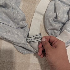 My Brest Friend Nursing Pillow Replacement Cover Grey White Scallop Wave Print