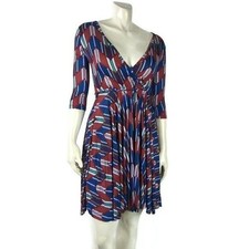 PRETTY YOUNG THING Royal Chevron A line Dress S