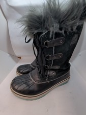 Sorel Black Joan of Arctic Waterproof Faux Fur Boots Size US 6 EUR 38 120325A