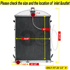 3-row Core Aluminum Radiator Fit 1930-1931 Ford Model A Aa Heavy Duty 3.3l L4