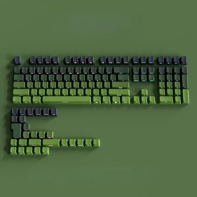 Graue PBT Tastenkappen OEM Profil 135 Tasten seitlich bedruckt RGB Hintergrundbeleuchtung für Tastaturen