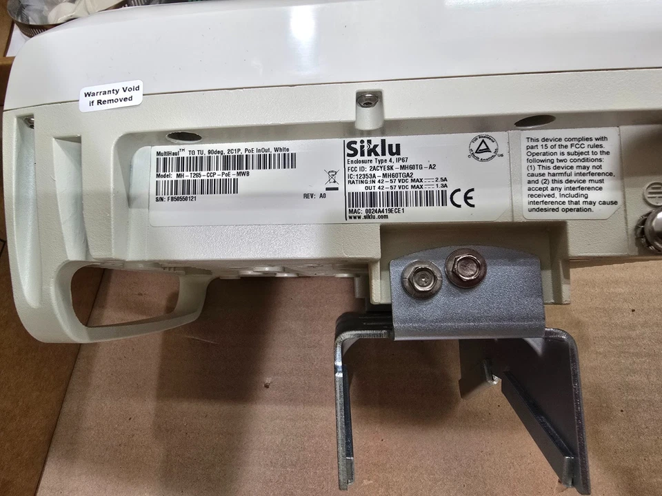 Nueva unidad terminal Siklu MultiHaul Terragraph - MH-T265-CCP-POE-MWB Foto 4 de 4