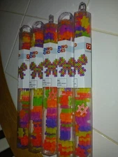 Lot of 5 (72/tube) Hashtag Building Blocks Teaching Supply Manipulative Neon
