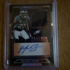Malcom Jenkins Obsidian Patch Auto /50 Philadelphia Eagles 