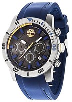 Timberland Men's Quartz Watch With Black Dial Analogue Display And Blue Silic... Timberland Men's Quartz Watch With Black Dial Analogue Display And Blue Silic...