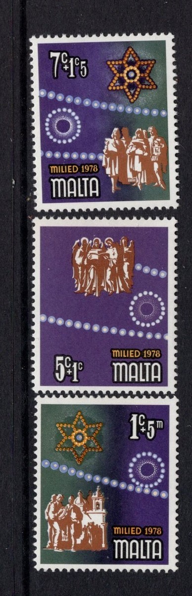 Malta 1978 CHRISTMAS DECORATIONS, ANGELS, CAROLERS MNH SG 611-614