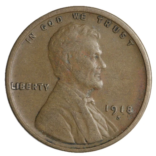 1918-S Lincoln Wheat Cent Penny F/VF Complete Your Album!!