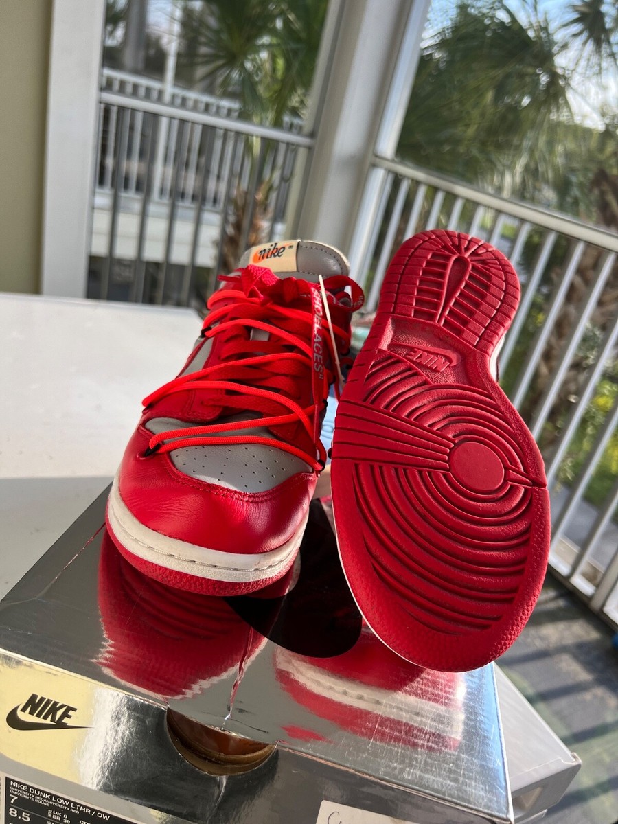 Size 7 - Nike Dunk Low x OFF-WHITE University Red 2019 Size 7 - Nike Dunk Low x OFF-WHITE University Red 2019