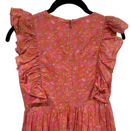 Crewcuts by J. Crew Flutter Sleeve Dress in Pink Wisp Floral Girl's Size 12 - Picture 6 of 11