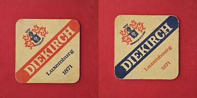 Diekirch Luxemburg 1871 Brauerei Bierdeckel Coaster Beermat